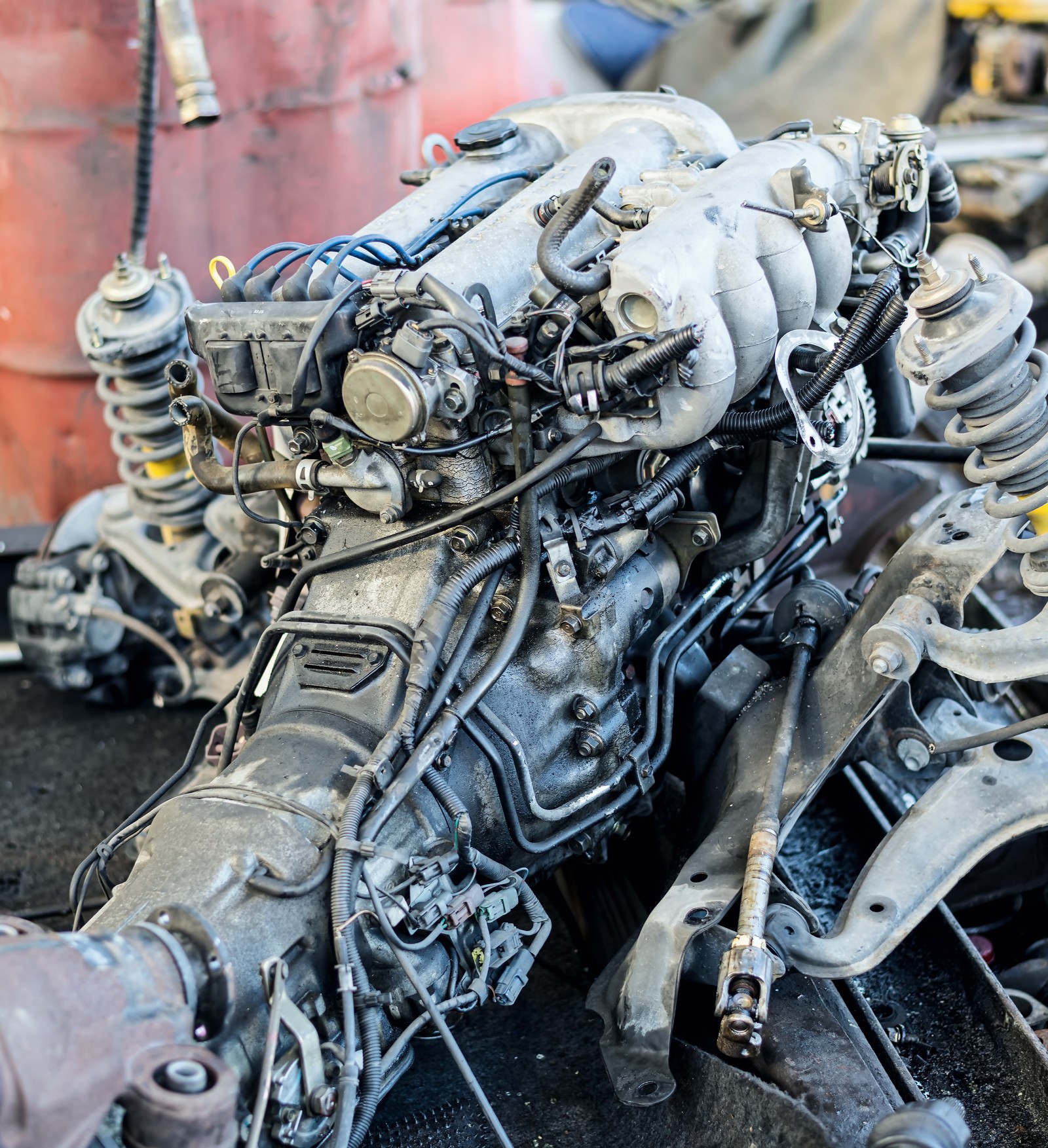 機械のスクラップの写真